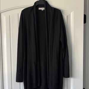 Loft Women’s Sz M Elegant Black Cardigan Sweater